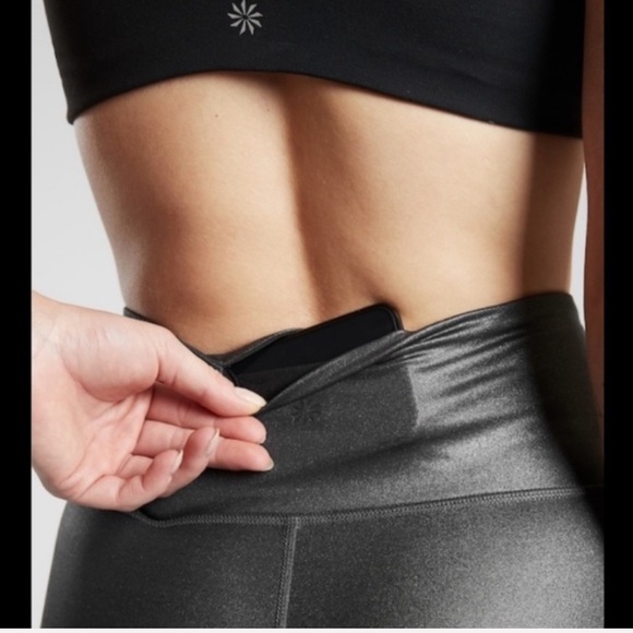 🎁Athleta Ultra High Rise Elation Shimmer Tight- Teal-S/L🎁 - Picture 8 of 16